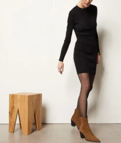 Kleid Aus Gripptem Strick SCHWARZ -Etam Verkäufe 653910905 c