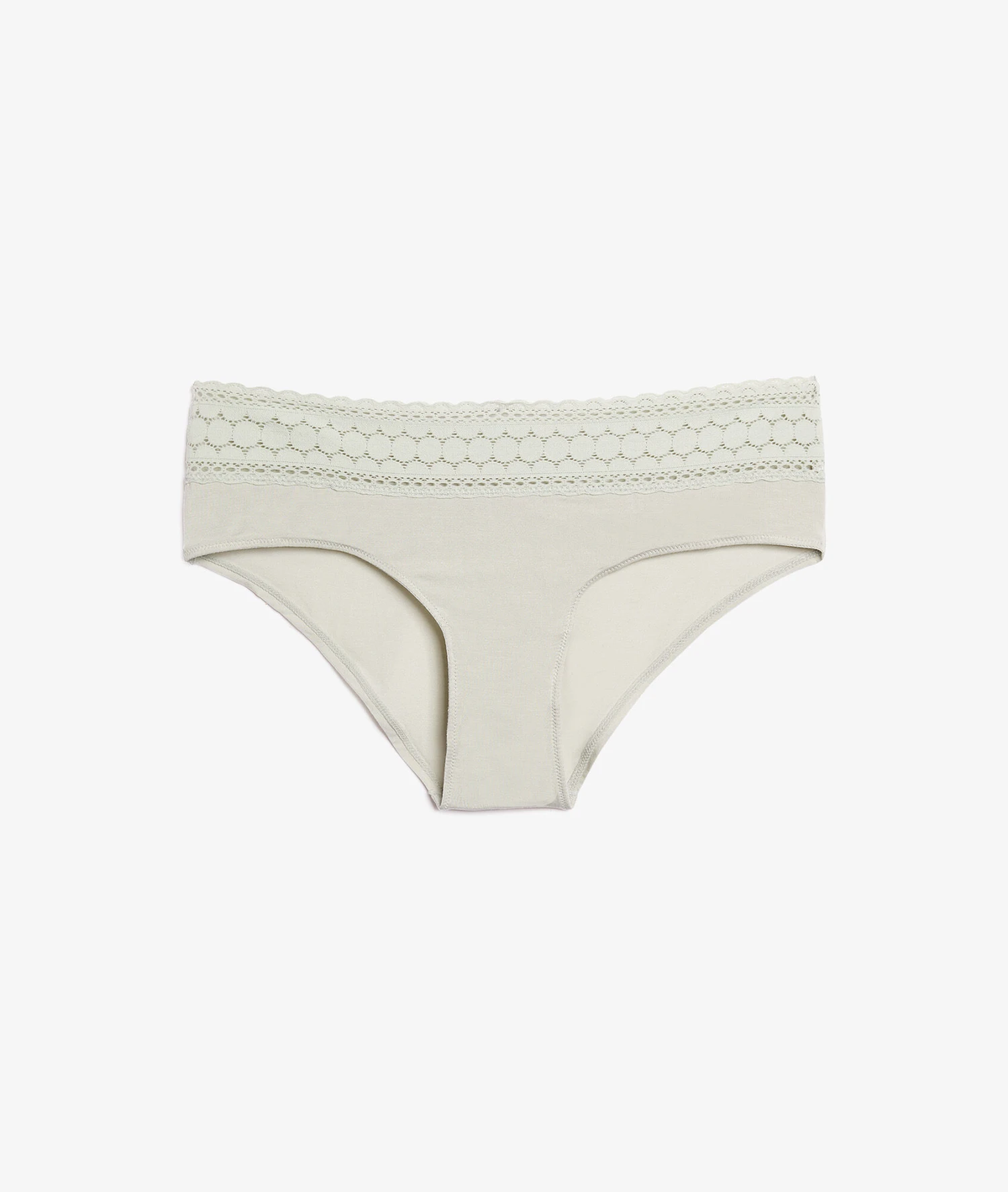 Komfortable Modal Shorty mit eleganter Spitze - Nilgrün 5 Komfortable Modal Shorty mit eleganter Spitze - Nilgrün – Bild 5