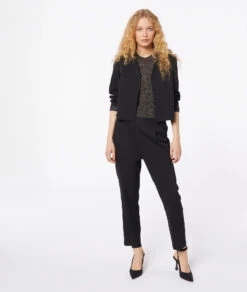 Kurze Blazerjacke Schwarz mit Satin-Akzenten - Eleganter Bolero -Etam Verkäufe 653934605 6