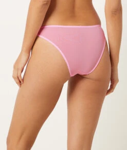 Romantic Candy Pink Embroidered Tulle Panty -Etam Verkäufe 653935671 c
