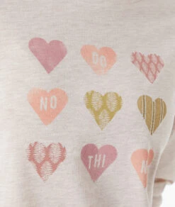 Kuscheliges Bio-Baumwolle Nachthemd in Beige mit Herz-Motiv -Etam Verkäufe 653937483 b