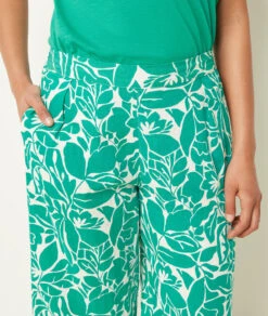 7/8 Damen Pyjamahose mit Modernem Print in Grün – Komfortabler Schlafgenuss -Etam Verkäufe 653938146 b