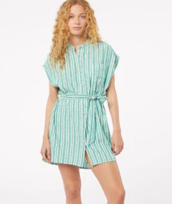 WECARE Nachthemd mit Print in Grün aus nachhaltigem Leinen-Mix 7 WECARE Nachthemd mit Print in Grün aus nachhaltigem Leinen-Mix -Etam Verkäufe 653938846 6