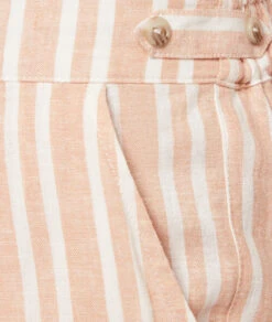 Gestreifte Damen Pyjamahose aus nachhaltigem Leinen-Mix – Orange -Etam Verkäufe 653939463 b