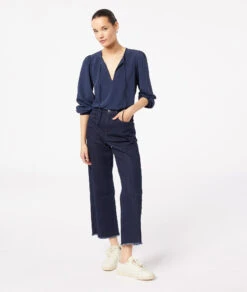 Fließende Bluse Mit Langen Ärmeln MARINEBLAU -Etam Verkäufe 653942125 c