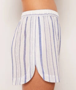 Elegante Gestreifte Damen Pyjama-Shorts in Ecru -Etam Verkäufe 653943180 b