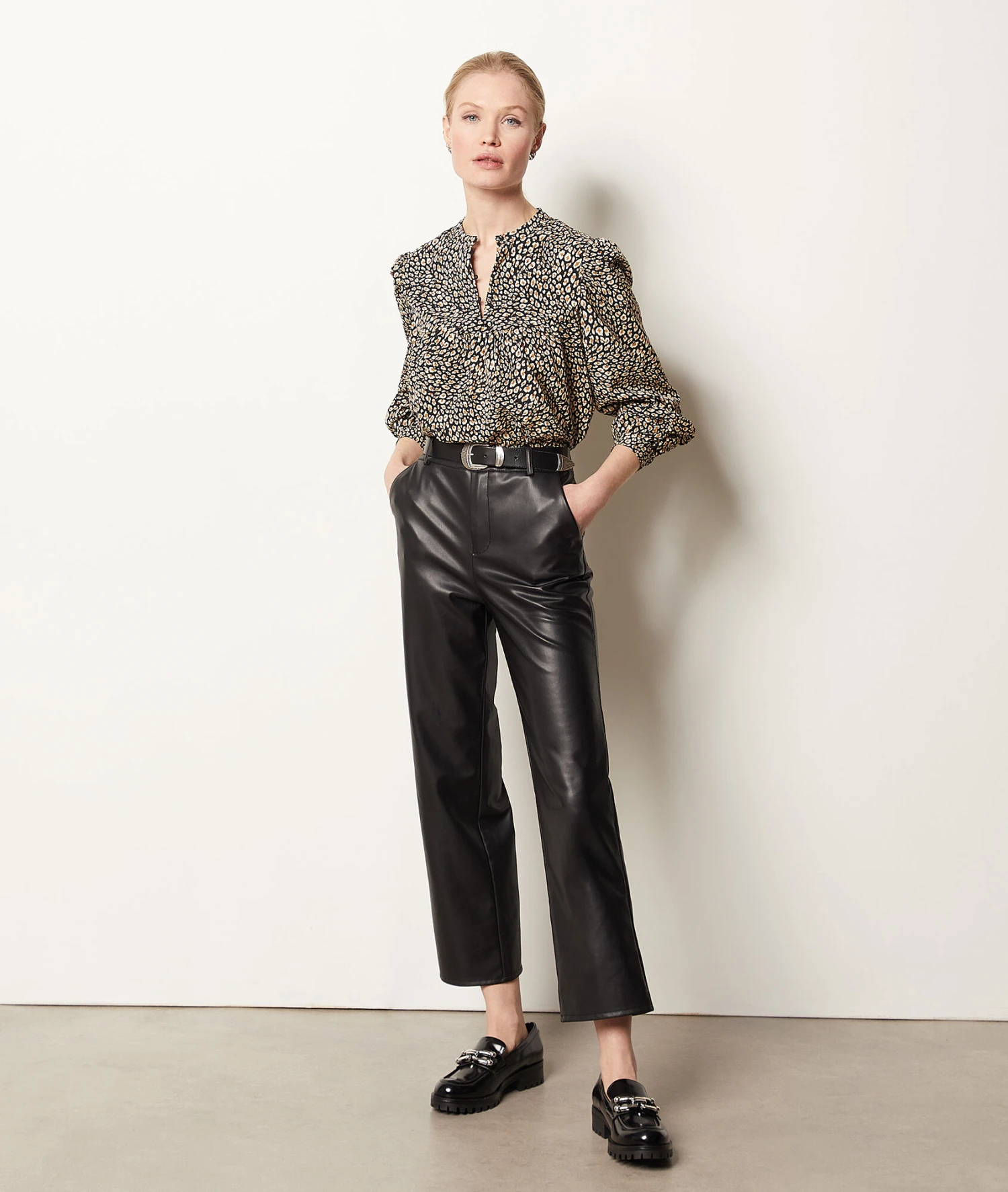 Bluse Mit Print SCHWARZ 3 Bluse Mit Print SCHWARZ – Bild 3