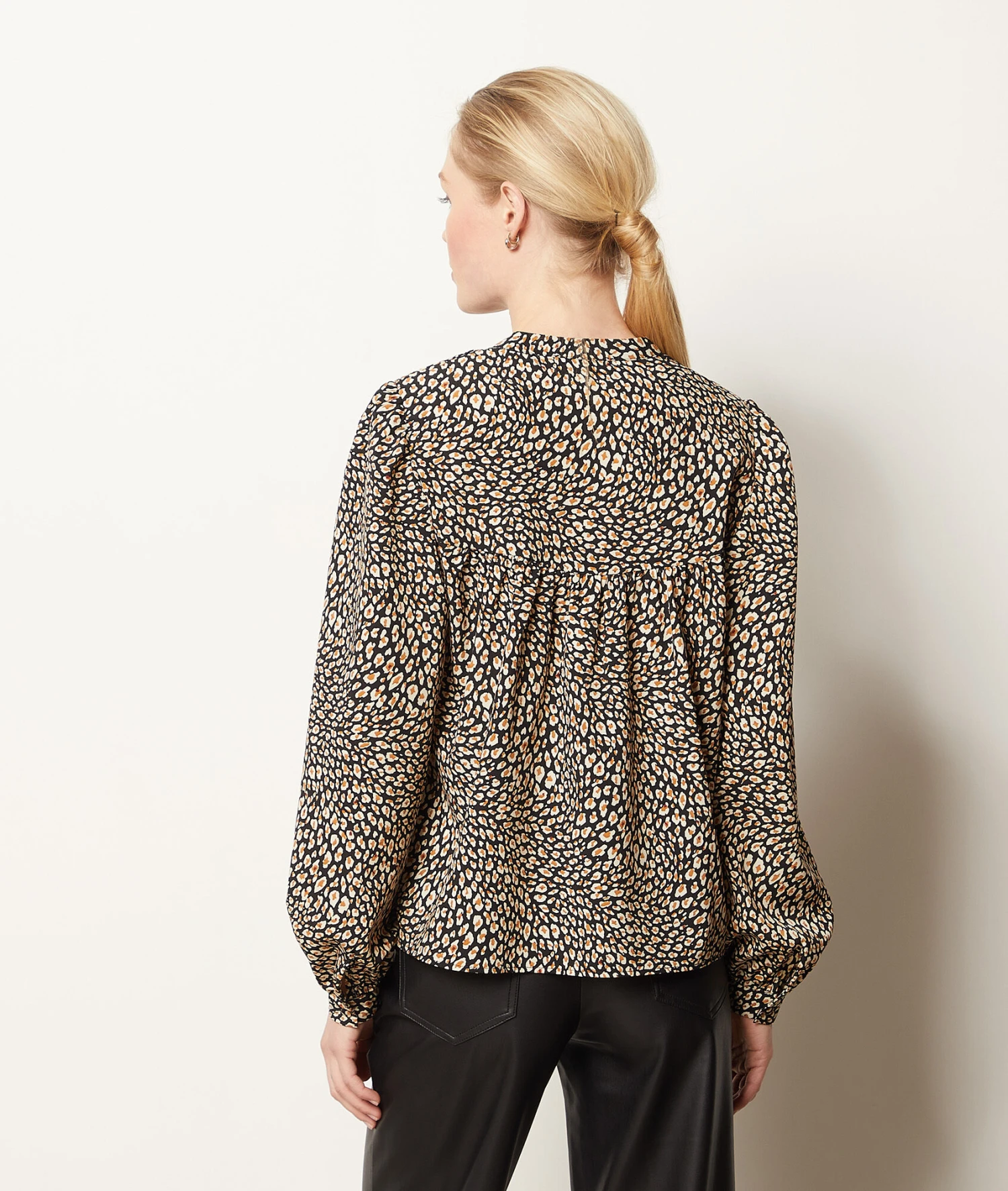 Bluse Mit Print SCHWARZ 2 Bluse Mit Print SCHWARZ – Bild 2