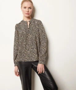 Bluse Mit Print SCHWARZ 9 Bluse Mit Print SCHWARZ -Etam Verkäufe 653943816 c