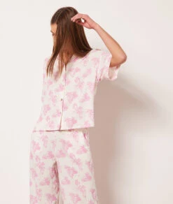 Bequeme 7/8 Pyjamahose für Damen mit femininem Print in Rosa 9 Bequeme 7/8 Pyjamahose für Damen mit femininem Print in Rosa -Etam Verkäufe 653948580 c