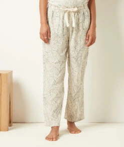 7/8 Pyjamahose Damen Bedruckt - Bequeme Loungehose in Ecru -Etam Verkäufe 653951180 6