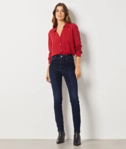 Schmal Geschnittene Hose MARINEBLAU