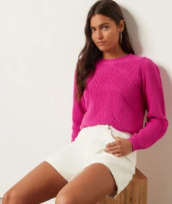 Pullover Aus Strick FUCHSIA