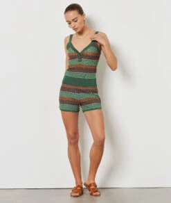 Shorts Aus Durchbrochenem Strick GRÜN -Etam Verkäufe 653965840 6