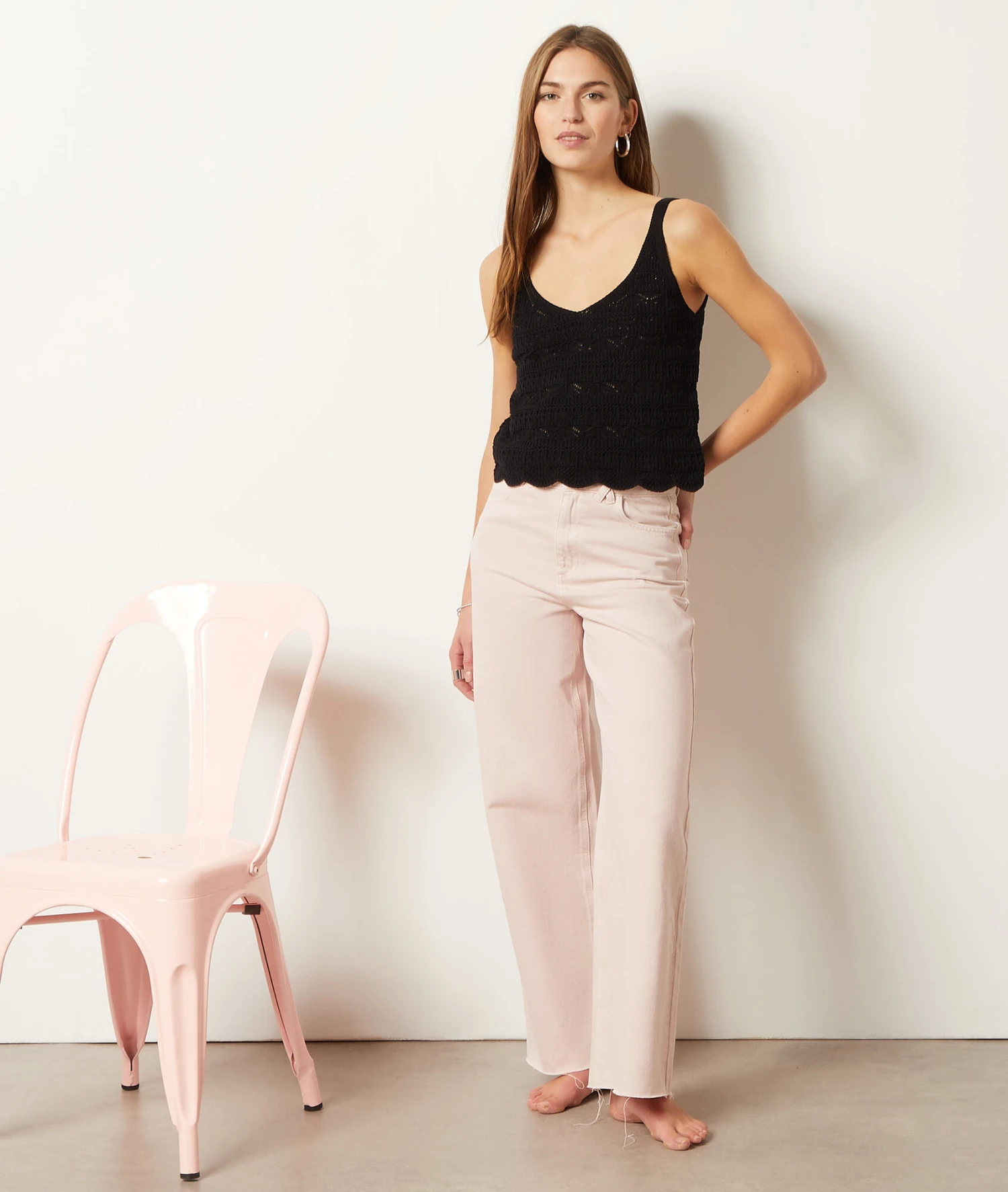 Häkel-Top 100 % Baumwolle SCHWARZ 3 Häkel-Top 100 % Baumwolle SCHWARZ – Bild 3