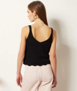 Häkel-Top 100 % Baumwolle SCHWARZ 6 Häkel-Top 100 % Baumwolle SCHWARZ -Etam Verkäufe 653969405 a