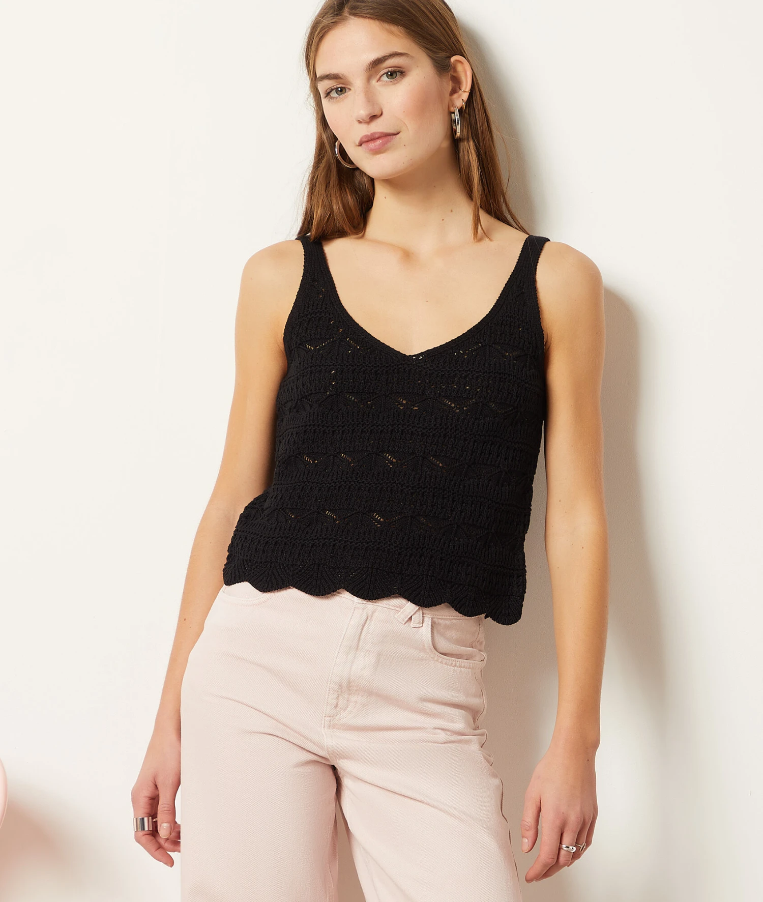 Häkel-Top 100 % Baumwolle SCHWARZ 1 Häkel-Top 100 % Baumwolle SCHWARZ