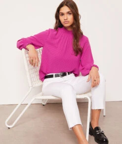 BOBBY Bluse Mit Stehkragen FUCHSIA -Etam Verkäufe 653970172 c