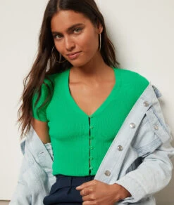 T-Shirt Mit Knöpfen NILGRÜN 9 T-Shirt Mit Knöpfen NILGRÜN -Etam Verkäufe 653975440 c