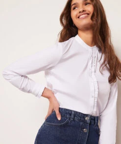 Hemd Mit Langen Ärmeln WEISS 9 Hemd Mit Langen Ärmeln WEISS -Etam Verkäufe 653976101 c