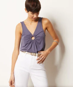 Tala Top Mit Cut-outs BLAUGRAU -Etam Verkäufe 653979121 c