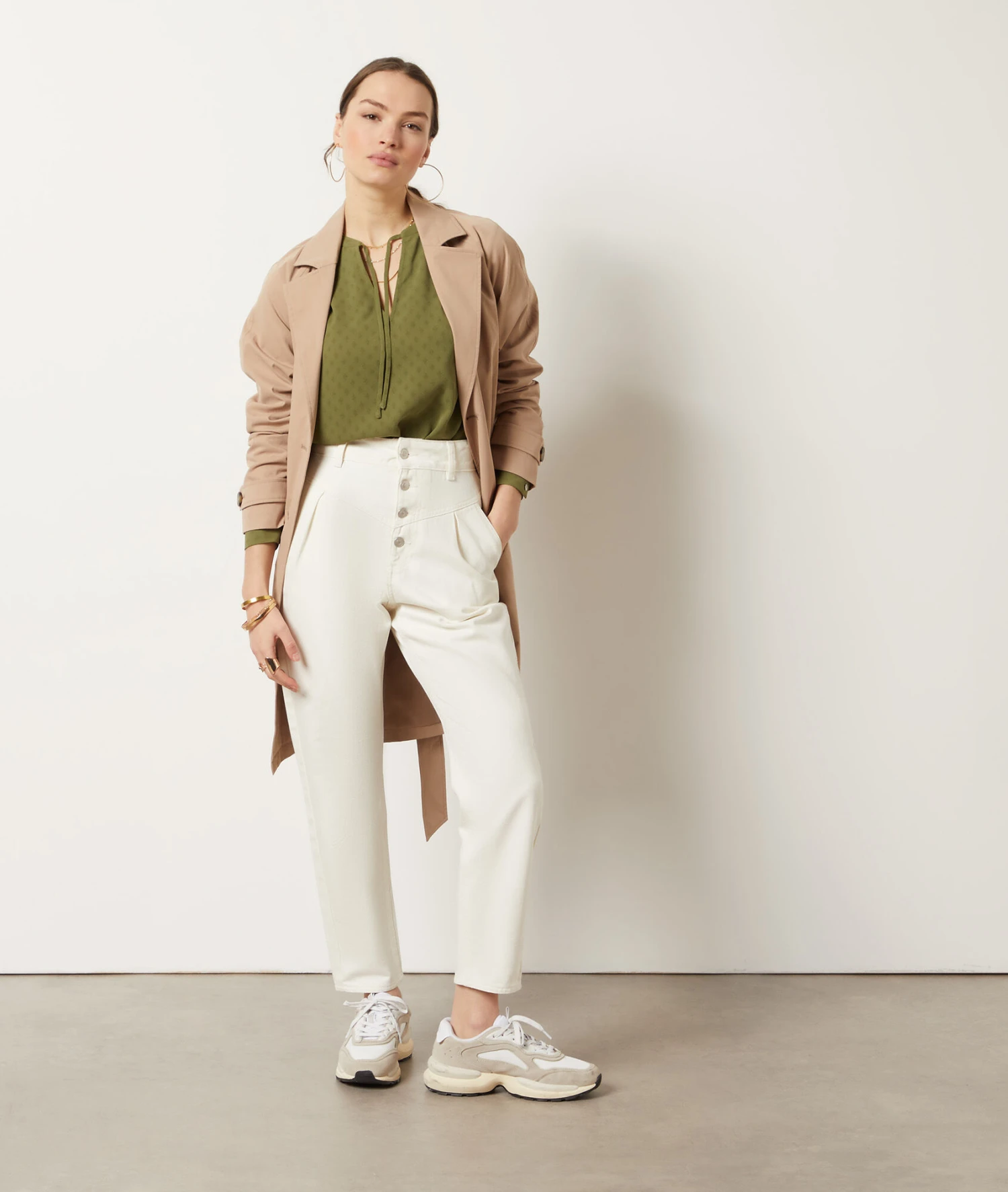 Jeans Im Karottenschnitt ECRU 3 Jeans Im Karottenschnitt ECRU – Bild 3