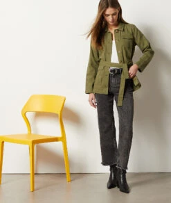 Jacke Aus 100 % Baumwolle KHAKI -Etam Verkäufe 653986345 6