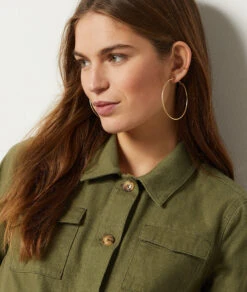 Jacke Aus 100 % Baumwolle KHAKI -Etam Verkäufe 653986345 b