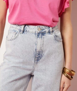 Weit Geschnittene Jeans, 100 % Baumwolle HIMMELBLAU -Etam Verkäufe 653987220 b