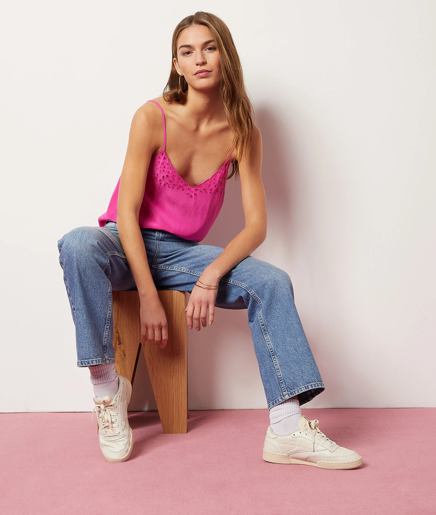 Caraco Mit Gestickten Details FUCHSIA 1 Caraco Mit Gestickten Details FUCHSIA