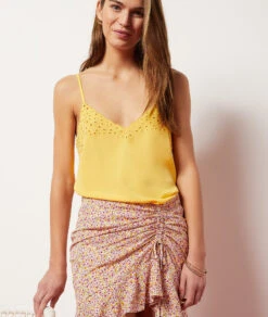 Caraco Mit Gestickten Details GELB -Etam Verkäufe 653988954 b