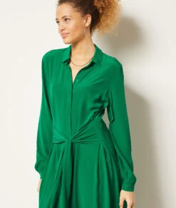 Langes Kleid Mit Bindegürtel SEEGRÜN -Etam Verkäufe 653989040 c