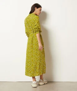 Langes Kleid Mit Bindegürtel GRÜN -Etam Verkäufe 653991533 a