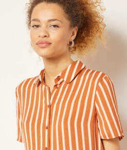 Gestreiftes Kleid ORANGE -Etam Verkäufe 653995061 b