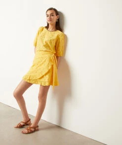 Kurzes Kleid Mit Stickereien SONNENGELB -Etam Verkäufe 653996754 6