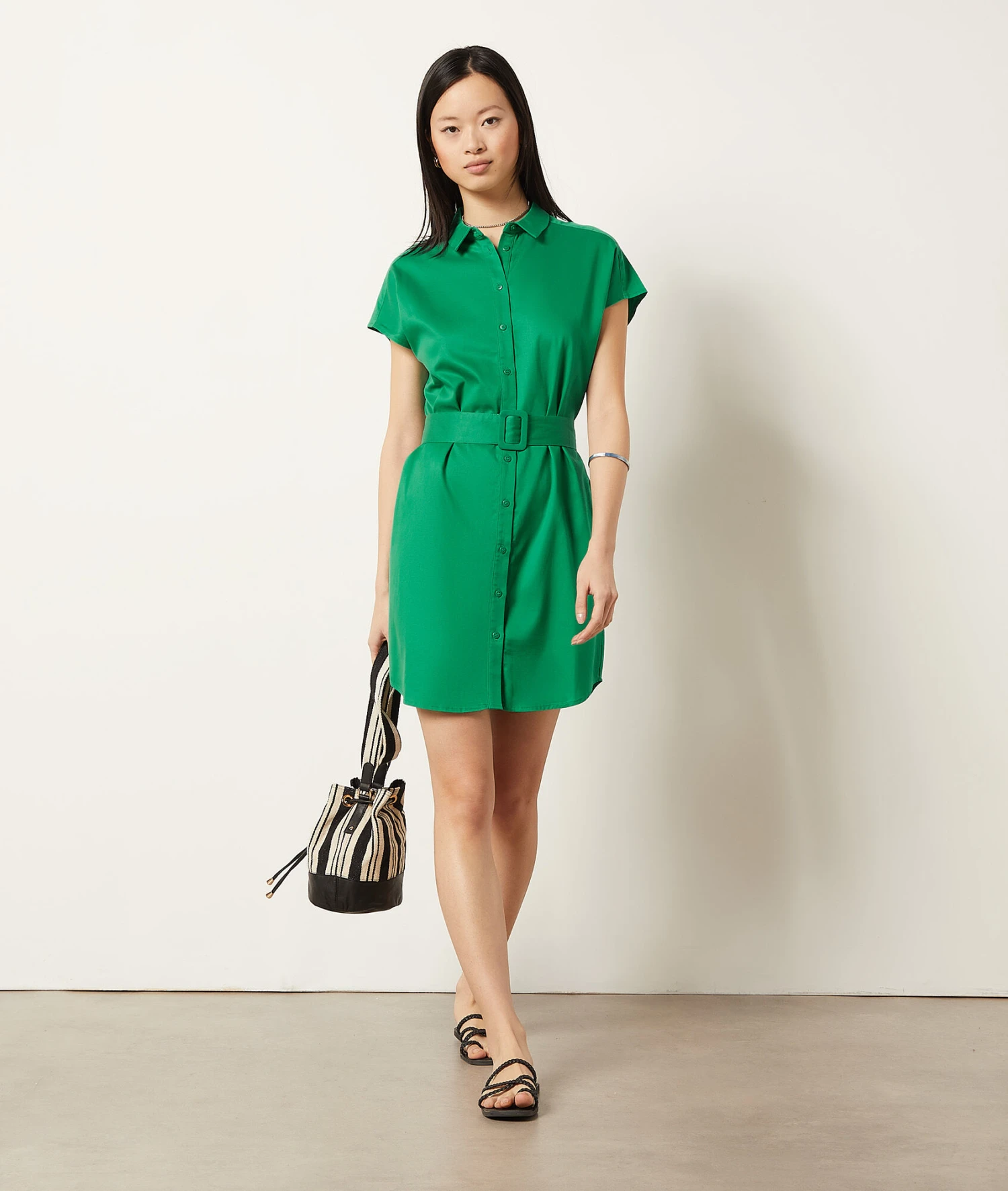 Kleid Mit Gürtel NILGRÜN 3 Kleid Mit Gürtel NILGRÜN – Bild 3