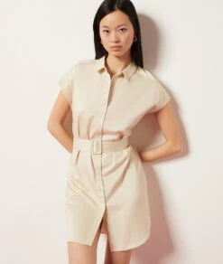 Kleid Mit Gürtel ECRU -Etam Verkäufe 653997780 c