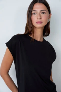 T-Shirt Mit Rundem Ausschnitt Aus 100 % Bio-Baumwolle SCHWARZ -Etam Verkäufe 654000105 b