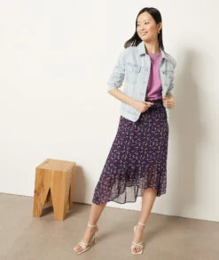 T-Shirt Mit Rundem Ausschnitt, 100 % Baumwolle FLIEDER -Etam Verkäufe 654000110 6