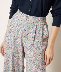 Fließende, Weit Geschnittene Hose BLAUGRÜN -Etam Verkäufe 654002336 b