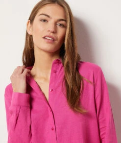 Hemdbluse Aus Leinenmischgewebe FUCHSIA 8 Hemdbluse Aus Leinenmischgewebe FUCHSIA -Etam Verkäufe 654003172 b