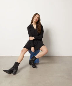 Kleid Mit Bindegürtel SCHWARZ -Etam Verkäufe 654005305 c