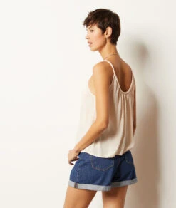 Top Mit Schmalen Trägern ECRU 6 Top Mit Schmalen Trägern ECRU -Etam Verkäufe 654007380 a