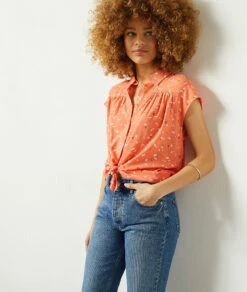 Costa Hemd Mit Kurzen Ärmeln Und Print TERRACOTTA 9 Costa Hemd Mit Kurzen Ärmeln Und Print TERRACOTTA -Etam Verkäufe 654011964 c