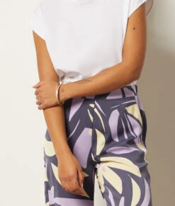 Hose Aus Fließendem Material Mit Print LILA -Etam Verkäufe 654012507 b