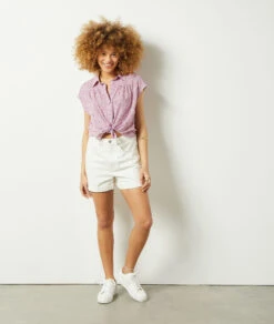 Hemd Mit Kurzen Ärmeln Und Print LILA -Etam Verkäufe 654013307 6