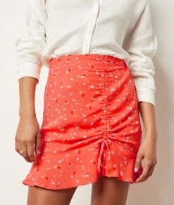 Rock Mit Print Und Volants TERRACOTTA -Etam Verkäufe 654014464 b