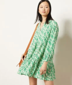 Fließendes Kleid Mit Floralem Print GRÜN -Etam Verkäufe 654015033 c