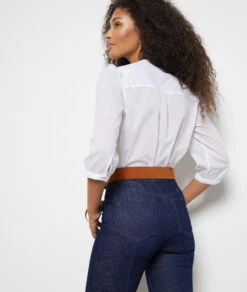 Hemd Mit Kurzen Ärmeln 100 % Baumwolle WEIß -Etam Verkäufe 654015201 a