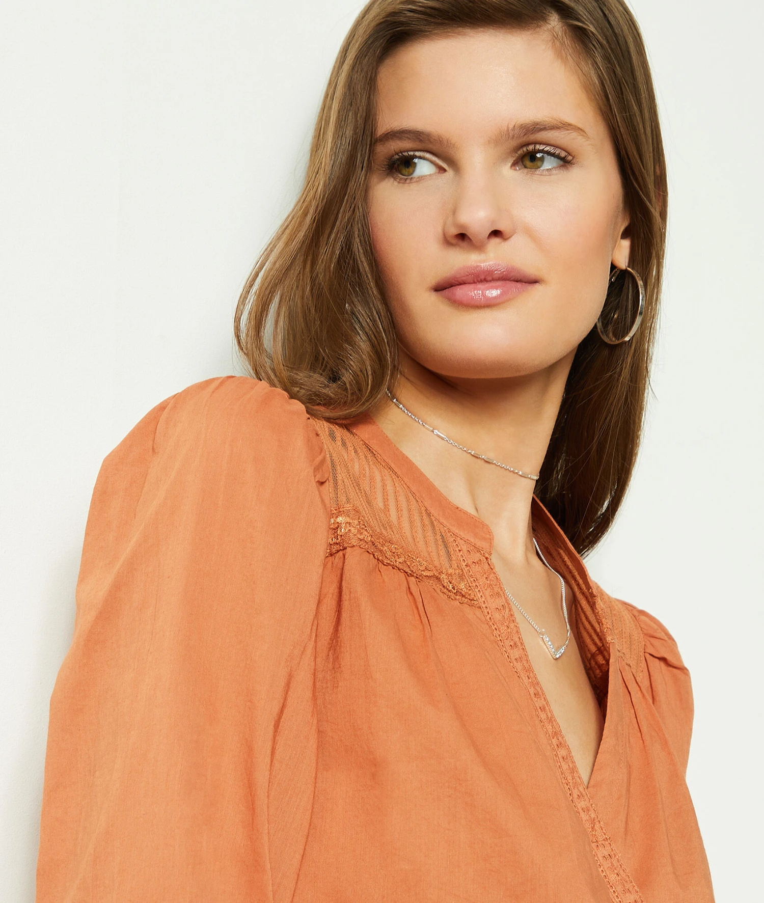 Hemdbluse Aus 100 % Baumwolle HENNA 4 Hemdbluse Aus 100 % Baumwolle HENNA – Bild 4